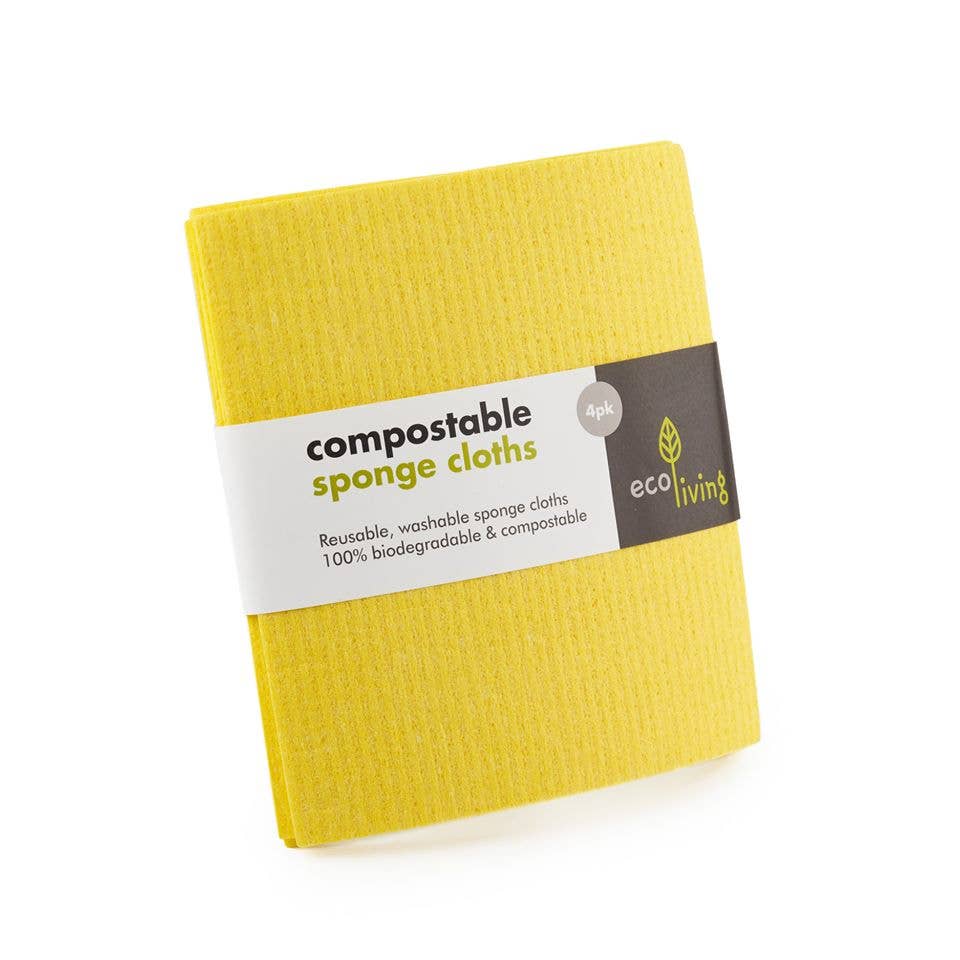 Compostable UK Sponge Cleaning Cloths (4 Pack)