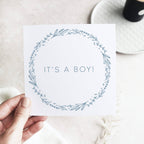 It's a boy new baby card