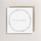 It's a boy new baby card