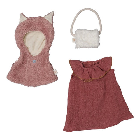 Dolls clothes set fox cape. 