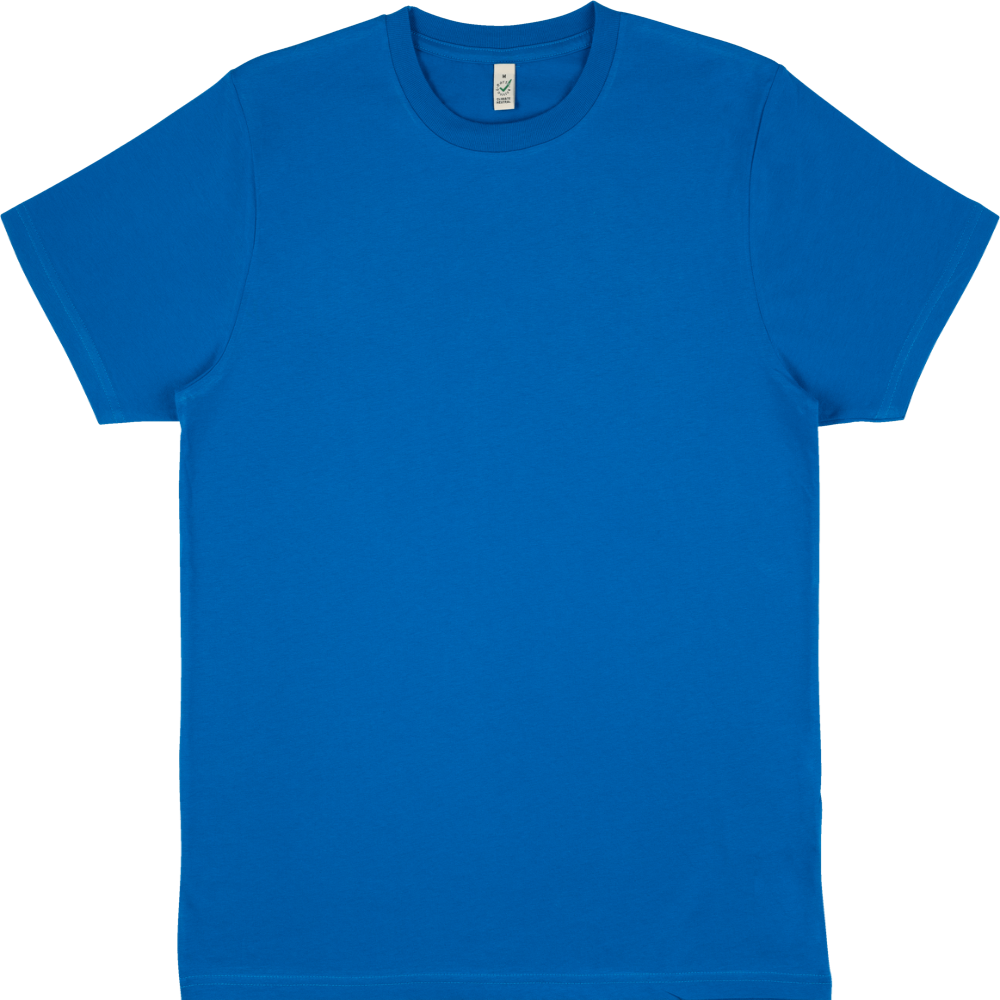 Blue short sleeve t-shirt organic cotton 