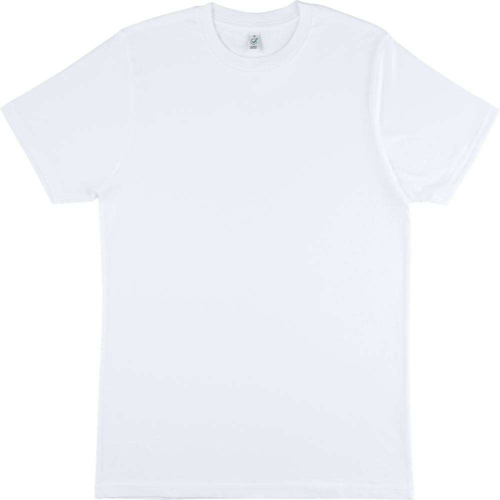 White short sleeve t-shirt organic cotton 