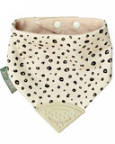 Leopard spot teething bib