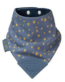 Gold star teething bib