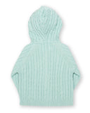 Cable knit hoody in mint green