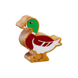 Wooden brown duck figure 