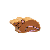 Wooden brown mouse figure