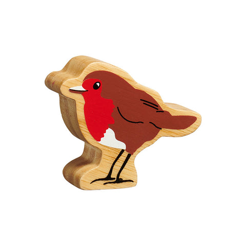 Wooden brown and red robin figure 