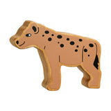 Wooden brown hyena figure