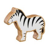 Wooden black and white zebra figure