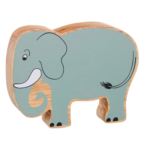 Wooden grey elephant figure