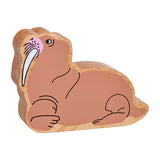 Wooden brown walrus figure