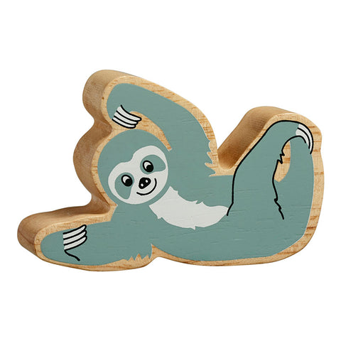 Wooden grey sloth figure 