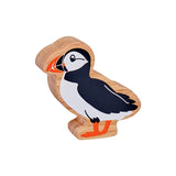 Wooden black white and range Puffin