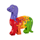 Dinosaur shaped wooden jigsaw 1-5