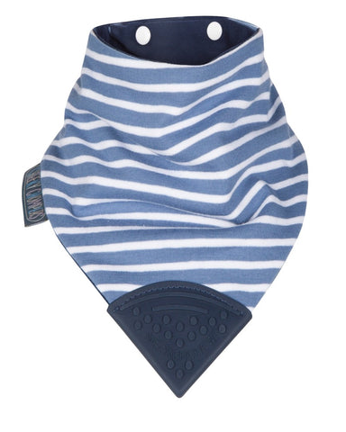 Preppy stripes teething bib