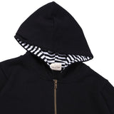 Black Half zip hoody with fur pocket