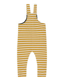 Wide strip dungarees in yellow and white 