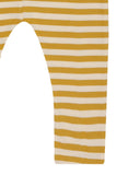 Wide strip dungarees in yellow and white 