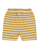 Wide stripe shorts in yellow and white