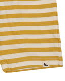 Wide stripe shorts in yellow and white