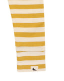 Wide stripe leggings in yellow and white